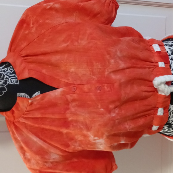🧡The Shirt By Rochelle Behrens🧡 - Orange Tie Dye Set - Picture 5 of 16